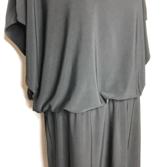 WHBM black batwing button sleeve blouson dress size Extra Large XL - Picture 3 of 16